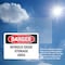 Signmission Nitrous Oxide Storage Area Danger Sign, Vinyl Decal, 14in W x 10in L, 2PK OS-2PACK-DS-D-1014-L-1943 - alternate 2